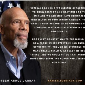 Kareem Abdul-Jabbar Instagram - #veterans #veteransday