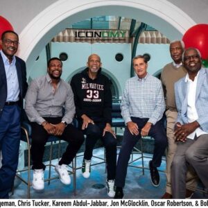 Kareem Abdul-Jabbar Instagram - Iconomy Multi-Media & Entertainment re-unites the 1971 Bucks Champions: Kareem Abdul-Jabbar, Oscar Robertson, Jon McGlocklin & Bob Dandridge in Milwaukee for Game 4 of the NBA Finals. Deborah Morales, CEO of Iconomy, shared: “I thought of and put this reunion together for the sole purpose of the Bucks Legends to be appreciated for their contributions to the City of Milwaukee and to feel the love from their fans, which was shown through the standing ovation by the entire stadium. It was a joy to host them and to share some laughs with my good friend & comedian, @christucker .” Respect to the @NBA for showing all of the guys during the game!