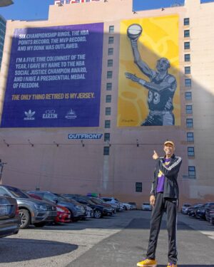 Kareem Abdul-Jabbar Instagram - Thanks @adidas for wrapping me with respect. 🙏🏿 Loved seeing this @hotelfigueroa