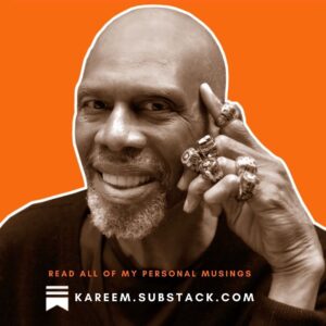 Kareem Abdul-Jabbar Instagram - I thought it was about time but I had my own platform to talk directly to you my fans without any advertising or editing. I hope you will do me the honor and follow me on Kareem.substack.com 

You might even be in for a few surprises!