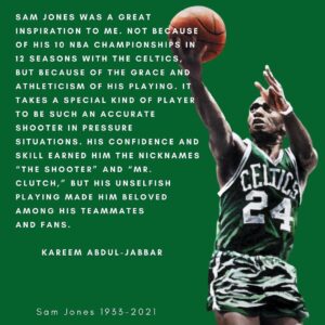 Kareem Abdul-Jabbar Instagram - #samjones #celtics