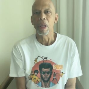 Kareem Abdul-Jabbar Instagram - Hey everyone, a lot of people have been asking where they can get my official Kareem vs. Bruce shirt inspired by the Game of Death. It’s now up on my website: shop.kareemabduljabbar.com under Apparel. Go check it out!