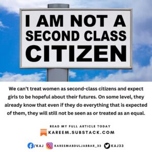 Kareem Abdul-Jabbar Instagram - It’s hard to imagine that we are  living in a country that is trying to take away women’s rights. Please read my full article at Kareem.substack.com