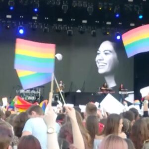 Karina DePiano Instagram - Found this lil gem during a camera roll scroll. “Heaven” from last year at Orange Fest in Warsaw, Poland ❤️🧡💛💚💙💜💖🤎🖤🤍 (video from @szymonarmata)
