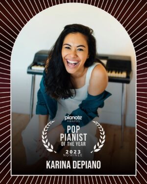 Karina DePiano Instagram - What a way to start the year! Thank you to @pianoteofficial for the nomination alongside such incredible musicians for their inaugural Pianote Awards. Link to vote is in my bio… let’s celebrate pianists!