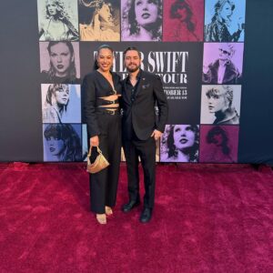 Karina DePiano Instagram - Eras Tour Movie Premiere!!!!!!!!!!!!! I am still speechless and in awe of this beautiful night. Watching ourselves on the big screen electrified my whole being ⚡️I am so grateful for this team, for @taylorswift. Magic. Love you all. Thank you. 

And getting to watch alongside Casey @botanicalsound was just 🥰🤌🏽🥹💕