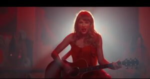 Karina DePiano Instagram - I BET YOU THINK ABOUT ME!! 🌹💋

Feeling so honored and proud to be a part of Taylor’s new music video! Catch me hip swaying and keys playing!!!! Cheers to @taylorswift and @blakelively ❤️

Also lol this is my first music video 😂