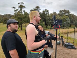 Karina Sorelli Instagram - Day 2 filming "The Exchange" 
Written and directed by Jackson Alexander @psycho_est2013 at this stunning location in Yea.
DOP/Cinematography: @mertcandamoglu 
Producer: Caleb Keyte @t1productions_au
1st AD: @paraskevas.mourikis
1st AC: @slayvehn 
Gaffer: Jake Mills @jaker_sm3
Sound: @amy.ames.h1 
Set designer: @chloedoumanis 
HMUA: @stefania.sfx 
Actors: Hadrien/Hugh @h____adrien
Serkan Togkoz @serkan.tokgoz.68
. . 
#photooftheday #actorslife #bts #setlife #actress #filmmaking #picoftheday #shortfilm #melbourne #beautiful #diversity #grateful #filmphotography