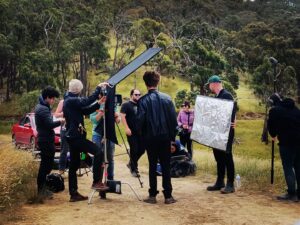 Karina Sorelli Instagram - Day 3 filming "The Exchange" 
Written and directed by Jackson Alexander @psycho_est2013 at this stunning location in Yea.
DOP/Cinematography: @mertcandamoglu 
Producer: Caleb Keyte @t1productions_au
1st AD: @paraskevas.mourikis
1st AC: @slayvehn 
Gaffer: Jake Mills @jaker_sm3
Sound: @amy.ames.h1 
Set designer: @chloedoumanis 
HMUA: @stefania.sfx 
Actors: Hadrien/Hugh @h____adrien
Serkan Togkoz @serkan.tokgoz.68
. . 
#photooftheday #actorslife #bts #setlife #actress #filmmaking #picoftheday #shortfilm #melbourne #beautiful #diversity #grateful #filmphotography