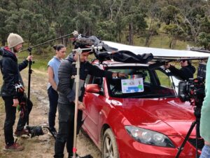 Karina Sorelli Instagram - Day 3 filming "The Exchange" 
Written and directed by Jackson Alexander @psycho_est2013 at this stunning location in Yea.
DOP/Cinematography: @mertcandamoglu 
Producer: Caleb Keyte @t1productions_au
1st AD: @paraskevas.mourikis
1st AC: @slayvehn 
Gaffer: Jake Mills @jaker_sm3
Sound: @amy.ames.h1 
Set designer: @chloedoumanis 
HMUA: @stefania.sfx 
Actors: Hadrien/Hugh @h____adrien
Serkan Togkoz @serkan.tokgoz.68
. . 
#photooftheday #actorslife #bts #setlife #actress #filmmaking #picoftheday #shortfilm #melbourne #beautiful #diversity #grateful #filmphotography