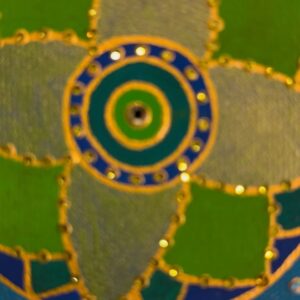Karissa Lee Staples Instagram - I absolutely loooove painting with my mom at her studio. For my second mandala I wanted to challenge myself with color and detail….and 30 hours later, here it is. It’s super extra, but I’m in love. ✨

Friends, if you’re interested in taking a class and learning how to create your own sacred mandala, check out @sacredmandalaretreat ❤️