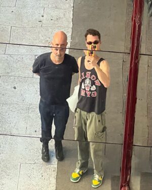 Karl Glusman Instagram - a 9-hour layover in Buenos Aires gave me the chance to see one of the most fun people i know, @gasparnoeofficial 😈🌀🔞🧙🏼‍♂️