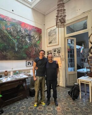 Karl Glusman Instagram - a 9-hour layover in Buenos Aires gave me the chance to see one of the most fun people i know, @gasparnoeofficial 😈🌀🔞🧙🏼‍♂️