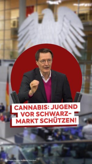 Karl Lauterbach Instagram - Heute im Bundestag beschlossen:

Wir entkriminalisieren den Konsum von Cannabis durch Erwachsene, weil die bisherige Verbotspolitik klar gescheitert ist. Aktuell steigt der Konsum - gerade unter Kinder- und Jugendlichen und das mit stark verunreinigten Substanzen vom Schwarzmarkt. Das müssen wir ändern.

Bei dem ganzen Vorhaben steht der Gesundheitsschutz im Fokus.

Was ist künftig für Konsumierende erlaubt?

🥦 Wir ermöglichen den Eigenanbau für Erwachsene von bis zu drei weiblichen Pflanzen. Die Begrenzung auf drei Pflanzen verhindert eine neu entstehende Eigenplantagenwirtschaft.
🥦 Durch den Eigenanbau kann Cannabis kontrolliert und schadstofffrei gewonnen werden. So werden Konsument:innen in die Lage versetzt, gefährliches bzw. verunreinigtes Cannabis zu vermeiden und sich dem Schwarzmarkt zu entziehen.

Und was ist mit den Kindern und Jugendlichen?? Die schützen wir! ⤵️

➡️ Besitz-, Anbau- und Erwerbsverbot für Kinder- und Jugendliche.
➡️ Konsumverbot in Anwesenheit von Minderjährigen.
➡️ Konsumverbotszonen (Sichtweite: 100 m) um Schulen, Kitas, Spielplätze, Sportplätze und andere Kinder- und Jugendeinrichtungen.
➡️ Hohe Strafandrohung für Verkauf und Überlassung von Cannabis an Kinder und Jugendliche.
➡️ Werbe- und Sponsoringverbot sowohl für Cannabis als auch für Anbauvereinigungen.
➡️ Eigenanbau: Sicherung vor dem Zugriff Dritter, Kinder und Jugendlicher.
➡️ Ausbau der Prävention und erstmals effektiver Kinder-und Jugendschutz.
➡️ Informationskampagne zu den Risiken des Cannabiskonsums parallel zur Gesetzgebung.
➡️ Bereits nach einem Jahr Evaluation der Konsumverbote, insbesondere in Schutzzonen, um Schulen und andere Kinder- und Jugendeinrichtungen. Dies soll insbesondere auch über Auswirkungen auf das Konsumverhalten von Kindern und Jugendlichen Aufschluss gegeben.