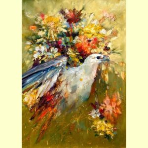 Katariina Souri Instagram - So You think You’re a Dove?
52 x 75 cm
Oil on Canvas

Muutama pieni maalaus tulee myyntiin tänään ja huomenna. Sitten taiteilija lepää 😊🥰 

#art #contemporaryart #taide #kuvataide @katariina.souri