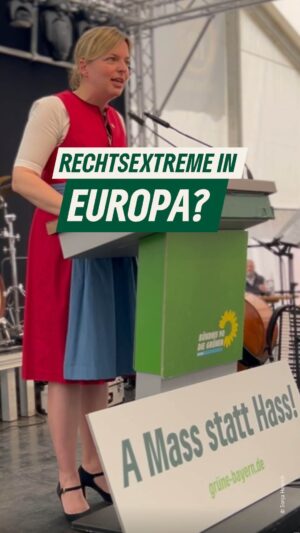 Katharina Schulze Instagram - Frauenrechte, Menschenrechte, Klimaschutz: Das ist den Rechtsextremen doch egal! 
In ganz Europa gibt kämpfen wir zur Zeit für unsere Demokratie, denn wenn Rechtsextreme an die Macht kommen, war’s das mit unserem sicheren Leben in Frieden und Freiheit.

Am 9. Juni hast du die Chance, mit deiner Stimme unser demokratisches Europa zu stärken – am besten, indem du dein :negative_squared_cross_mark: bei den GRÜNEN machst!

Stoppe den Rechtsrutsch mit uns! 

#Europa #Demokratie #RechtsRutschStoppen #Frauenrechte #Menschenrechte #Klimaschutz #MachenWasZählt #TeamBayern #MitDir #Grüne