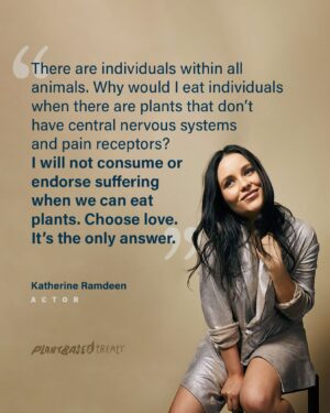 Katherine Ramdeen Instagram - Canadian actress, @KatRamdeen, who is an ethical vegan and animal advocate, has endorsed the call for a global Plant Based Treaty out of her love for nonhuman animals. 

👉 Join Katherine in signing the PBT today: PlantBasedTreaty.org (link in bio)