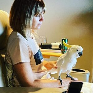 Kathleen Rose Perkins Instagram - Buddy the cockatoo. I love her.