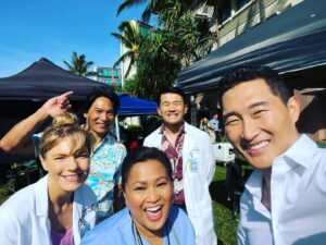 Kathleen Rose Perkins Instagram - I mean… how lucky can a lady be to work with this star-studded crew?! @kimeebalmilero @danieldaekim @ronnychieng @jasonscottlee @doogie.kamealoha.md @disneyplus