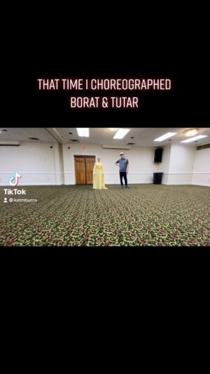 Kathryn Burns Instagram - #katburnschoreo #borat #boratsubsequentmoviefilm @mariabakalovaofficial @sachabaroncohen @boratsagdiyev