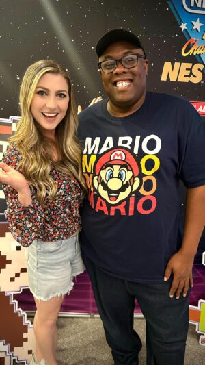 Katie Wilson Instagram - Nintendo invited @blacknerd & I to test out the new Nintendo World Championships NES Edition!! 🎮

It was honestly a lot of fun & it had all the classics like Super Mario Bros, Legend of Zelda, Metroid, Donkey Kong, Kirby & more!! There were solo challenges, party mode, & online multiplayer! It’s definitely addictive trying to shave your times down to reach S-tier!! 💪

Get your hands on #NintendoWorldChampionshipsNESEdition on July 18th!! 🎮✨Thank you @nintendoamerica  #freeaccess #nintendoswitch #nintendoswitch