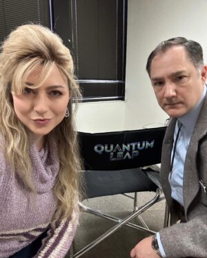 Katie Wilson Instagram - Now that the strike is over I can share that last month I was on #QuantumLeap 🎉 S2E2!! Catch it on NBC, Peacock, Hulu, or On Demand! 

I had an amazing experience shooting the episode & @raymomomo was so extremely kind & welcoming. Go watch me be an 80’s snippy bank customer! 😊