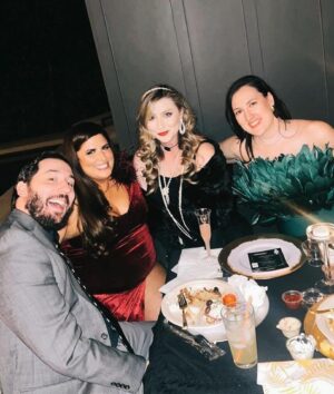Katie Wilson Instagram - Last post of 2023! 🎇 

What an insane & exhausting year it was, but it was also filled with so much love, friendship, and hard work. From being on TV, crowdfunding & launching #TabletopNews, to strikes that rocked our industry, this year absolutely showed me how to persevere. 💪🏻

I’m looking towards more laughs, adventure, and exciting new projects in 2024! Cheers to the New Year friends 🥂 #HappyNewYear #NewYear2024 #NewYearsEve