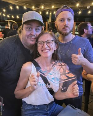 Katie Wilson Instagram - A HUGE thank you to everyone who came out to celebrate #TabletopNews last night! 🎉 🥹 The first episode is up now (link in bio), now back to work on Ep 2!