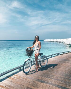 Katya Peneva Instagram - Riding into the weekend #maldives #lovelife #islandlife #asseenonme
