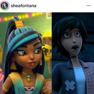 Kausar Mohammed Instagram - 👹😈👻 @monsterhigh is in seasssssoooooonnn babbyyy. Grateful to be a part of bringing #cleodenile to life, she is my royale alter ego. And for the whole @monsterhigh cast, crew, and creator (@sheafontana) who are truly just so damn fabulous. Season 2 is on @paramountplus @nickelodeon now . 
Also my various appreciations for:
* 🖤 Again, the amazing cast -- we are vast, diverse and beautiful 
* 💙 @krystinaalabado for playing sister Nefra
* 💚 @sheafontana for permission to play not just Cleo but other characters I love so much (Raine!). It means to much to be able to voice our queer and non-cis characters 
* ❤️ For the uno cards - my fave family game - @uno @mattelcreations #UNO
* 💛 My lovely team at @cesdvoiceover @catheylizzio and everyone behind the scenes at @nickelodeon on the show (including @morgannfj !)
* 💜 The beautiful Cleo Art the community has been creating! Huge shout out to the amazing ARTWORK y'all create

#cleodenile #monsterhigh