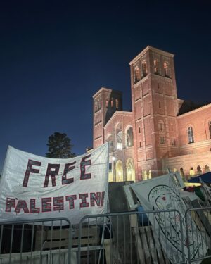 Kausar Mohammed Instagram - This past Friday, @amaliamegusta and I went to our alma mater to support the encampment. I have never been prouder of my UCLA. I kept tearing up because of the beauty of the space, the community care in action, and seeing people pray together at a protest. It was PEACEFUL and moving. Then, later in the weekend, counter protestors showed up on campus to  defend Isr**l’s genocide of 🍉 People, and have been harassing, attacking, and harming students. Last night, they lit fireworks into the students encampment and attacked them with bear spray (slide 6). And somehow, in some way, our media and politicians are calling our students —  who ALL OVER THE WORLD, are standing up for Palestine — calling them “terrorists”. Whats it gonna take to STOP THE GENOCIDE and hold perpetuators of violence  accountable, here -- and abroad? Sending strength and solidarity to our students all over the word, we are with you. 

Follow and check out @sjpatucla @ucladivest for ways to support the students. 
Ty @amaliamegusta for pics