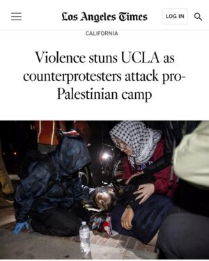 Kausar Mohammed Instagram - This past Friday, @amaliamegusta and I went to our alma mater to support the encampment. I have never been prouder of my UCLA. I kept tearing up because of the beauty of the space, the community care in action, and seeing people pray together at a protest. It was PEACEFUL and moving. Then, later in the weekend, counter protestors showed up on campus to  defend Isr**l’s genocide of 🍉 People, and have been harassing, attacking, and harming students. Last night, they lit fireworks into the students encampment and attacked them with bear spray (slide 6). And somehow, in some way, our media and politicians are calling our students —  who ALL OVER THE WORLD, are standing up for Palestine — calling them “terrorists”. Whats it gonna take to STOP THE GENOCIDE and hold perpetuators of violence  accountable, here -- and abroad? Sending strength and solidarity to our students all over the word, we are with you. 

Follow and check out @sjpatucla @ucladivest for ways to support the students. 
Ty @amaliamegusta for pics