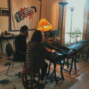 Kayla Briët Instagram - many warm feelings from today’s visit to Ms. Shao here in austin 🌼 Ms. Shao is originally from Guangdong, China and has been playing guzheng since childhood, learning from Master Xu Disheng. her traditional music has taken her to many countries all around the world and in Austin she founded and instructs the first texas guzheng music band—a rare gem to find in texas. it is a surreal moment to hear her play for us at her home today... an honor that this is the guzheng I will be playing and caring for this weekend for my first showcase at sxsw. heart is happy🌟 📸: @ziibiwan