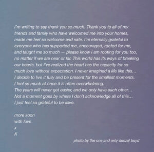 Kayla Briët Instagram - 🌑 *a little note from me to you*