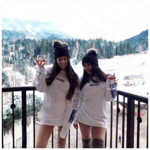Kayla Heller Instagram - rosé and a bae #myaritzia