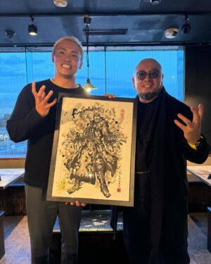 Kazuchika Okada Instagram - 少し前にこうじょうさんに武人画描いてもらいました！
ありがとうございます！
大事にします！
@kojo_masayuki_official