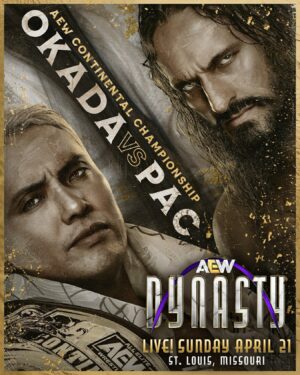 Kazuchika Okada Instagram - Continental Champion Kazuchika Okada @rainmakerXokada defends the title for the first time against The Bastard PAC at #AEWDynasty LIVE on PPV THIS SUNDAY at the @ChaifetzArena in St. Louis, MO at 8pm ET/5pm PT!

#AEW Continental Championship
Kazuchika Okada (c) vs. PAC!