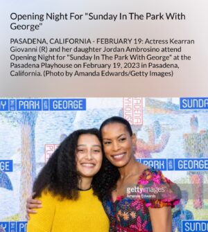 Kearran Giovanni Instagram - Baby’s first carpet:)! Thank you for having us @pasadenaplayhouse for the brilliant production of Sunday in the Park with George! It was perfection!. #yaylivetheater
