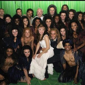 Kearran Giovanni Instagram - 16 years ago we opened Tarzan on Broadway and I met some of my oldest and dearest friends! From opening, to weddings to LIFE! I’ll never forget our crazy rehearsal process in Brooklyn, bungie jumping out of an inflatable wall and having @officialphilcollins play the bongos at every rehearsal! #tarzan #friendsforlife #lenawascelinawithredhair #tarzan @disneytheatricals_