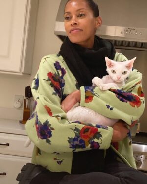 Kearran Giovanni Instagram - He is my real spirit animal. #Rascal #devonrex #spiritanimal #catmom #dogmom #mommom