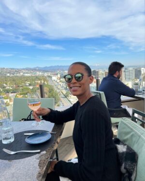 Kearran Giovanni Instagram - Birthday lunching with my boo. @waldorfbevhills @jeangeorgesbeverlyhills
