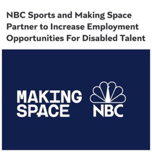 Keely Cat Wells Instagram - HUGE NEWS! 📣

@_making_space__  is proud to announce a partnership with @nbc @nbcsports to increase education and employment opportunities for Disabled talent both on and off camera.

"Making Space will provide NBC Sports with a pre-trained talent pipeline from the Disabled community which will allow NBC to access an untapped and underrepresented workforce, paving the way for a historic increase in Disability representation at one of the world’s most recognizable media companies."

Massive thank you to Alexa Pritting, Amy Rosenfeld, Lori Samuels and Rebecca Chatman for their leadership, buy-in and constant efforts to make space for Disabled talent at every point in the production process.

@sophlmorg and I along with the Making Space and Making Space Media teams are determined to ensure that Disabled talent get access to meaningful employment opportunities and increased representation.

Talent, be sure to sign-up to Making Space for updates on gaining access to the opportunities (link in bio)

Image description in comments. 

#MakingSpace #DisabilityRepresentation #DisabilityRights #FutureOfWork #NBC