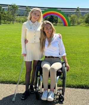 Keely Cat Wells Instagram - @_making_space__ at Apple Park! 

We were invited to Apple this week for Global Accessibility Awareness Day. 

In an intimate fireside chat with Sarah Herrlinger, Senior Director of Global Accessibility Policy and Initiatives, we delved into various subjects, including disability representation, employment, media, advocacy, and of course, accessibility!

Apple Park is utterly mesmerising. Thank you so much to Apple’s accessibility team for welcoming us and facilitating such an impactful and unforgettable experience — and for all the work you do every day.

Apple announced some incredible new accessibility features this week that are going to help millions of people gain access to speech recognition, haptic music and even to control their devices entirely with their eyes. 

Incredible to see this work and can’t wait to return to this amazing place!

#MakingSpace #DisabilityRights #Accessibility #Apple #GAAD

Image description: First Image: Keely & Sophie are in the Apple Park inner circle, there is a large rainbow in the background. Keely (who is holding a walking stick)  has her arm around Sophie who is seated in a wheelchair. Both women are smiling, and the sun is shining brightly.

Second Image: Keely & Sophie are outside the Apple Park curved building. They are smiling and pointing towards it.
