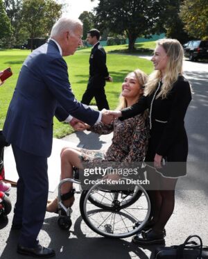 Keely Cat Wells Instagram - Today, we commemorated the 50th Anniversary of the Rehabilitation Act and 33rd Anniversary of the Americans with Disabilities Act at the White House!

We celebrate the formidable activists and advocates who have come before us - we are where we are because of their relentless dedication to creating a more equitable world.

And WOW, what an incredible way to kick-start Disability Employment Awareness Month! @_making_space__ 

@selmablair delivered a amazingly powerful, memorable speech, introduced Biden and honoured the late and great, Judy Heumann @theheumannperspective. 

And while we celebrate the progress today, there are many, many issues that need urgent attention including:

Elimination of subminimum wage: 
In more than 30 states, Disabled people can legally be paid less than minimum wage. 

Marriage equality: 
If a Disabled person is receiving Supplemental Security Income (SSI), Social Security Disability Insurance (SSDI), or Medicaid, their benefits can be reduced or revoked upon marriage.

Safe and equitable travel: 
Disability Activist, Engracia Figueroa, died three months after United Airlines broke her custom wheelchair - and sadly this is only one of many stories that showcases be in equities that still exist. 

Authentic and increased media, TV & film representation: 
Of the 4.2% of Disabled people represented in film & TV it is estimated 95% of those roles are portrayed by non-disabled talent. And in advertising the stat stands at 0.9% of disability representation, and even worse behind the camera. 

The full 193 members states of the United Nations to implement anti- discrimination policies: 
Only 45 countries have anti-discrimination and other disability-specific laws.

Thanks to the force that is the disability community, the world is a better place for everybody. 

Thank you @annaperngpa for making this celebration (and so much more) happen. 

#MakingSpace #DisabilityRights #Spoonie

Image descriptions: 1) Sophie, Keely and President Biden take a selfie, 2) Sophie & Keely shake Bidens hand, 3) Selma, Jim, Sophie, Maria and Keely take a selfie, 4) Sophie and Keely in front of the White House.