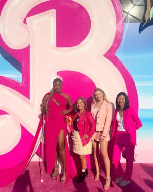 Keely Cat Wells Instagram - Disabled Barbie’s Unite! 

Wow what a night! (and few days)

It was such fun and an honour to have worked on the accessibility of the Barbie World Premiere with @jimlebrecht @natasha_ofili @elainehallcoach @erynedel @kaitlynyang @theyangfei @1in4coalition Hannah Warren

Thank you @wbpictures for recognising that accessibility is a necessity, priority and should never be an afterthought. 

It was incredible to see so many Disabled icons at this mainstream event. This is what every guest list should look like. 

@barbiethemovie is definitely a must see. Greta Gerwig knocked it out of the park!

And now, to catch a flight to Washington D.C ✈️ 

Image descriptions: 1) Madison Lawson & Keely are on the pink carpet, both dressed in pink and behind them is a giant Barbie “B”. 2) Lachi, Elaine Hall, Tiffany Yu and Keely are on the pink carpet, posing and channelling Barbie vibes! In front of the pink “B”. 3) Natasha Ofili, Jim LeBrecht and Keely are in front of a Barbie sign that says “real wells this way” and a Barbie car. 4) Keely standing in front of a pink Barbie lighthouse flipping her hair slightly. 6) James Ken Blackmon standing in front of a giant packaged car wearing a pink fringed shirt looking over his sunglasses. 

#RepresentationMatters #DisabledBarbie #AccessibleBarbie #BarbieTheMovie #Barbie