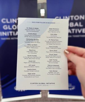 Keely Cat Wells Instagram - What an absolute honour to have shared space with so many incredible activists, advocates, diplomats, politicians, CEOs, grassroots organisers, presidents, philanthropists and leaders, all of whom I greatly admire. 

being a Storyteller in Residence at the Clinton Gobal Initiative was a very special experience, 

As I told my story on stage today I only scratched the surface talking about the challenges I faced (and still face) going through years misdiagnosis, medical malpractice and trauma, and the challenges living with hidden, chronic disabilities,

Challenges that many can relate to, and many of us don’t speak about. There is a unique aspect to living with conditions so underresearched, disrespected and unknown that adds an extra layer to the complexity for both ourselves and the people around us,

We have to keep sharing our stories, listening to the stories of others and ensure that we change the narrative.

Disability rights are human rights. 

@_making_space__ 

@_making_space_media 

#CGI #RepresentationMatters #MakingSpace #Spoonie 

Image description, Keely is standing on stage in front of a large sign that says Clinton global initiative story studio. Slide two, there is a flyer that has a list of names of the storytellers in residence 2023 for the Clinton global initiative story studio. Slide three, Sophie and Keely pose for a selfie in front of the story studio sign. Slide four, there is a group of people who are involved with Born This Way Foundation in front of a step on repeat. Slide five Cara, Emma and Keely pose for a photo.