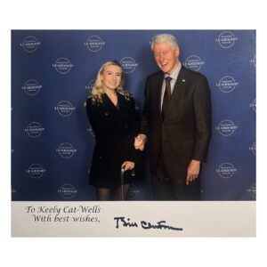 Keely Cat Wells Instagram - When I first came to America I was looking for a fresh start, somewhere to figure out who I was and how I was going to live in my new disabled body, 

I am so grateful that as an immigrant, disabled women and school dropout with zero degrees or diplomas I have been able to pursue opportunities that I never thought would be available to me,

PLS has deepened my pride in living in this country, being surrounded by incredible individuals who are committed to addressing some of the world’s most pressing issues.

Yet, we live in polarized times, and it is crucial that we collectively uphold the principles of democracy.

Please VOTE like your life depends on it—because our collective future truly does.

Thank you Presidential Leadership Scholars for a transformative six months. 

The experience has allowed me to advance my leadership skills and advocacy for Disability Rights. 

Being the youngest scholar in the program to date has also been both an honor and responsibility.

Applications for PLS 2025 are open until July 14th. Selfishly I would love to see more Disabled young leaders go through the program! 

@_making_space__ 

Image descriptions: 

1) Keely is standing with Bill Clinton. She is shaking hands with him and holding a cane. The background has the “Presidential Leadership Scholars” logo. Below the photo, there is Bill Clinton’s signature.

2) Keely is standing with George W. Bush and Laura Bush. The background displays the “Presidential Leadership Scholars” logo. Below the photo, there are signatures from both George W. Bush and Laura Bush.

3) A group of 60 people, The 2024 Presidential Leadership Scholars, standing on the steps of the National Archives. 

#DisabilityRights #PLS #Advocacy #USA #VOTE #HumanRights #ChronicIllness #NationalArchives #President