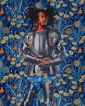 Kehinde Wiley Instagram - Portrait of Jorge Gitoo Wright 6’x8’ oil on linen 2022 #kehindewiley @kehindewiley @kehindewileyshop @blackrocksenegal @seankellygallery