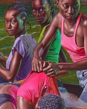 Kehinde Wiley Instagram - After Watson and the Shark 2022 Oil on linen 108 1/4 x 90 1/2 inches #kehindewiley