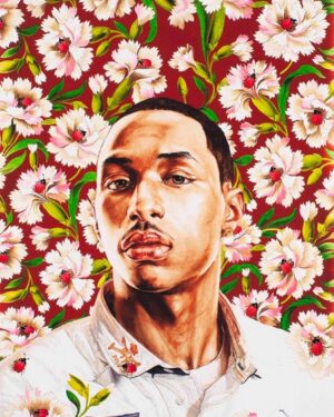 Kehinde Wiley Instagram - 🔥 Second Annual Limited Edition Kehinde Wiley Print is now live on kehindewileyshop.com in collaboration with @skny🔥 All net proceeds will benefit @blackrocksenegal ⚡️Online sales begin December 15th including other limited edition merch items, link in bio ⚡️ Kehinde Wiley, Sharrod Hosten Study III (2020), Archival ink on paper in artist’s frame, 31.5 x 23.5 in (80 x 60 cm). ⚡️ Follow @blackrocksenegal for more updates on our upcoming year and announcement of Year 2 artists. @kehindewiley #skny #blackrocksenegal #kehindewiley
